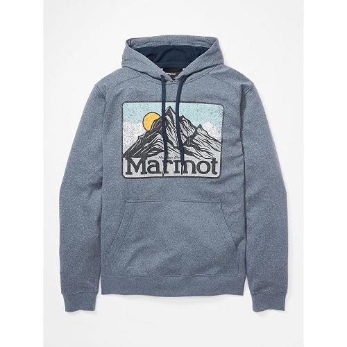 Marmot Mountain Peaks Clothes - Mens Hoodies Dark Blue CA1506398 Canada